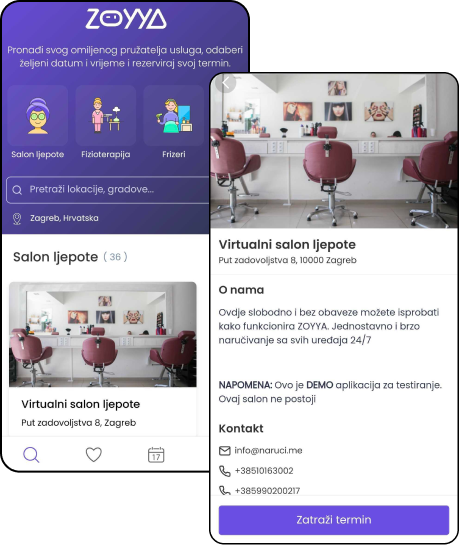 zoyya mobile app preview image